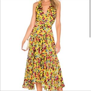Saloni Rita Dress in Yellow Gardenia
